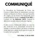 communiqué nouvel an Hijr 1447