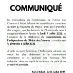 cinquantenaire de la fête de l'indépendance de l'union des Comores